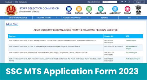 Ssc Mts Form Fill Up 2023 Printable Forms Free Online