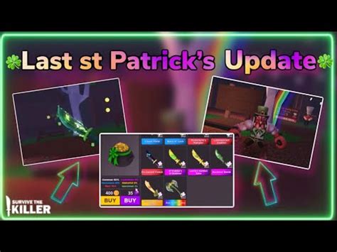 Last St Patricks Update In Survive The Killer 2022 Lobby YouTube