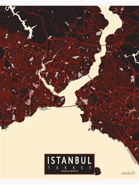 Istanbul City Map Of Turkey Vector Poster By Demap Artofit