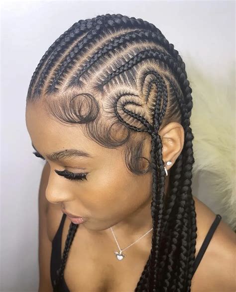 40 Heart Braids Braided Hairstyle Ideas For Black Women