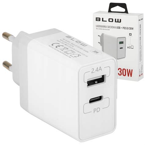 Szybka Ładowarka Sieciowa Usb Usb C Pd Kostka 30w Blow Sklep Empikcom