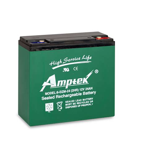 Amptek 12V 28Ah SMF Lead Acid Battery For E Bikes Price 2024 Harbacore