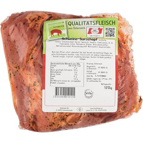 Transgourmet Sterreich Premium Schwein Surschopf Ohne Schwarte