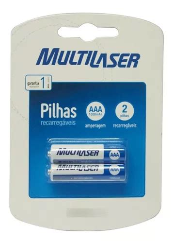 Pilha Bateria Recarreg Vel Multilaser Aaa Mah Cb Nfe Mercadolivre