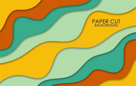 Papercut Multi Layers 3D Color Texture Vector Background Abstract