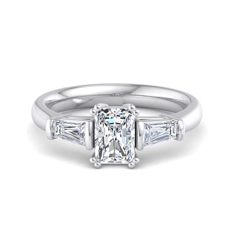 Alor Jewel 1 8 Ct Radiant Cut Lab Created Diamond Engagement Ring For