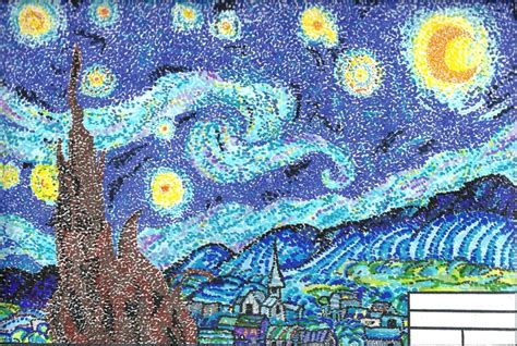 Pointillism Starry Night By Mysticspirits On DeviantART Notte