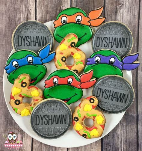 Tmnt Cookies Pizza Cookies Turtle Cookies Ninja Turtle Cookies