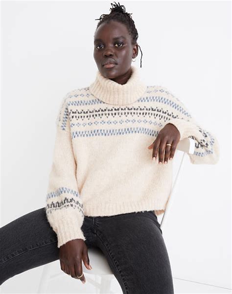 Madewell Somervell Fair Isle Turtleneck Sweater