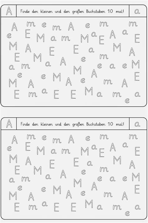 Lernstübchen Arbeitsblätter zum Erkennen der Buchstaben