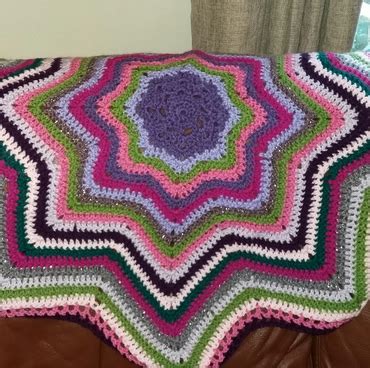 Star Style Crochet Granny Baby Blanket Folksy