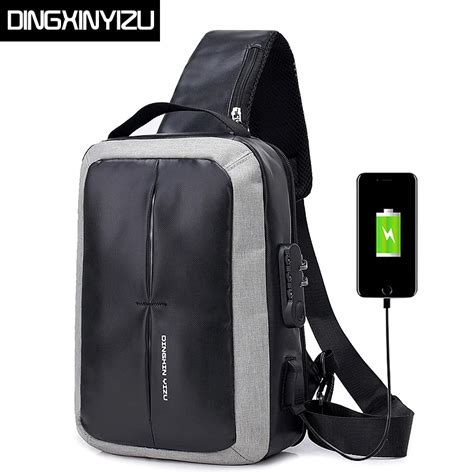 Dingxinyizu Men Crossbody Bags Business Shoulder Bags Anti Theft Chest