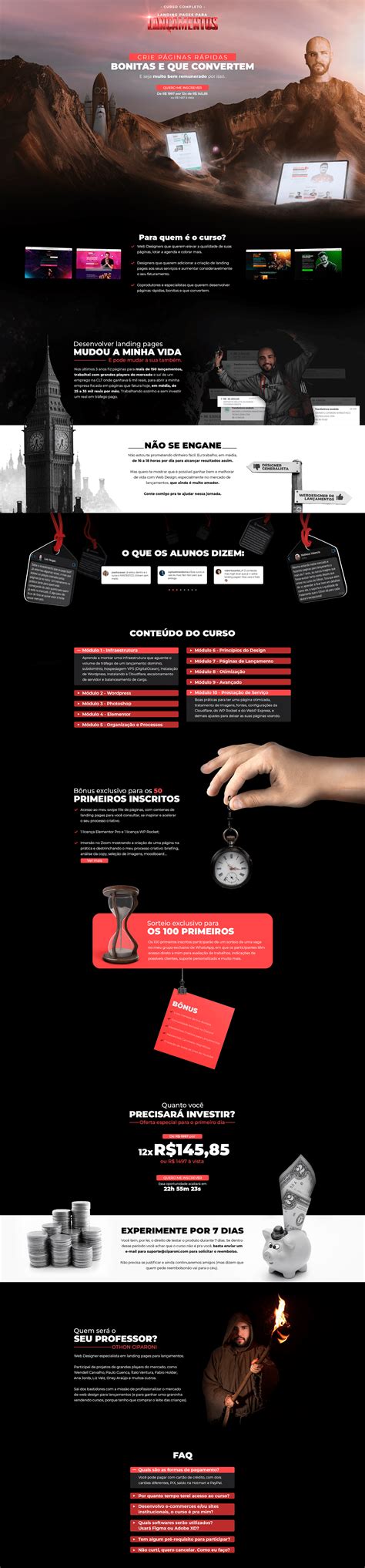 Landing Pages Para Lan Amentos Othon Ciparoni Behance