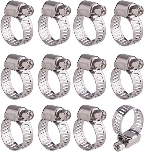 Pack Adjustable Stainless Steel Worm Drive Pipes Hose Clamps Clips