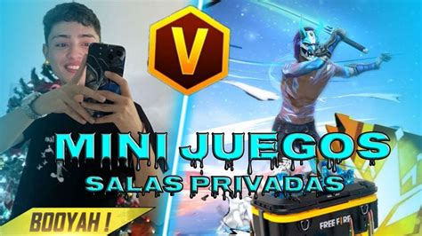 FREE FIRE EN VIVO SALAS X PREMIOS MINI JUEGOS SALAS EN VIVO