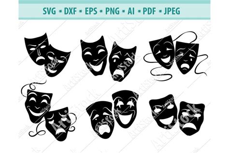 Comedy Tragedy Svg Theatrical Mask Png Theater 924469