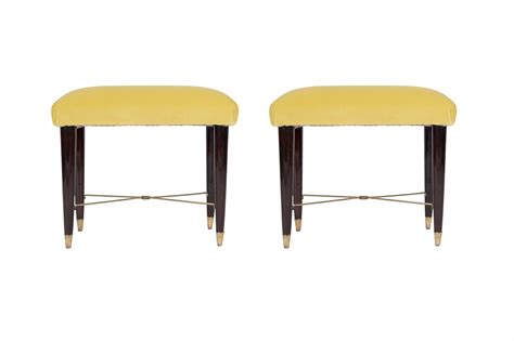 Pair Of Art Deco Ottomans Fin De Siècles Et Plus