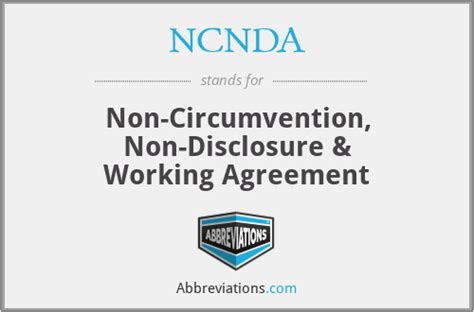 Ncnda Non Circumvention Non Disclosure And Working Agreement