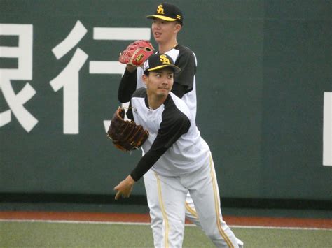 【若鷹‘sボイス】ドラ4新人・大野稼頭央が振り返る“プロ初登板”。22日九産大戦で1回0封 田尻耕太郎の鷹バン！