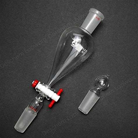 해외직구전문 쇼핑365 Deschem 125ml 24 40 Lab Pyriform Separatory Funnel PTFE