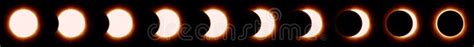 Different Phases of Solar Eclipse 3D Illustration Isolated Stock ...