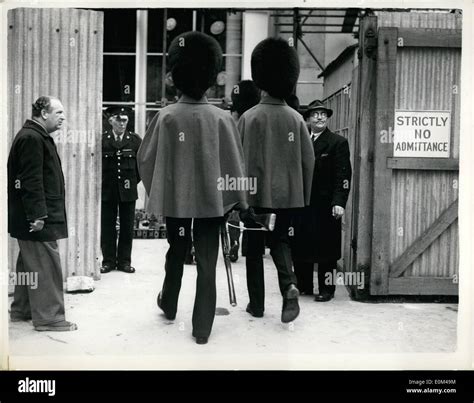 May 05, 1953 - Coronation Rehearsal at the Abbey.: Grenadier Guards, as Crown Jewel escorts ...