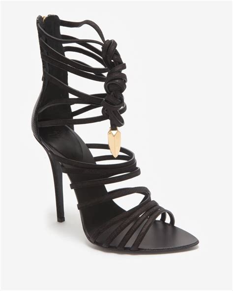 Lyst Giuseppe Zanotti Wrap Around Strappy High Ankle Sandal In Black