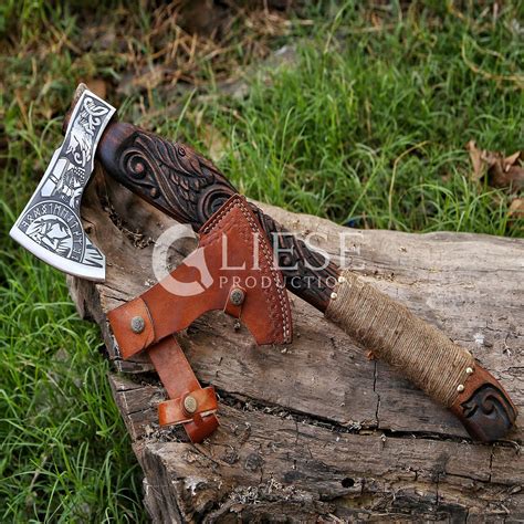 Viking Forged Axe Ragnar Viking Axe Personalised Hatchet Viking Hatchet Bearded Axe