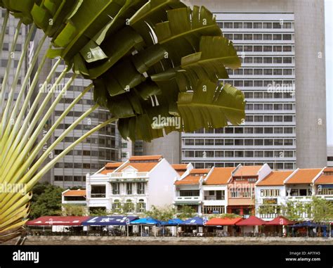 View Of Boat Quay Bars And Restaurants From Across The River Singapore