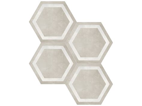 Tuile Pressée Mate à Cadre Hexagonal Form Sand De 7 Po 17 5 Cm Archimat