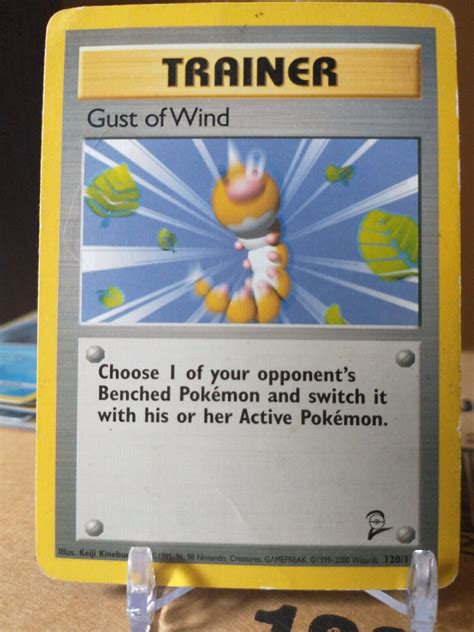 Gust Of Wind 120 130 Base Set 2 Vintage WOTC Pokemon Card Trainer LP NM