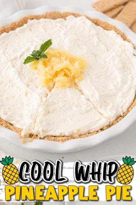 No Bake Pineapple Pie With Cool Whip Pineapple Pie Pineapple Dessert