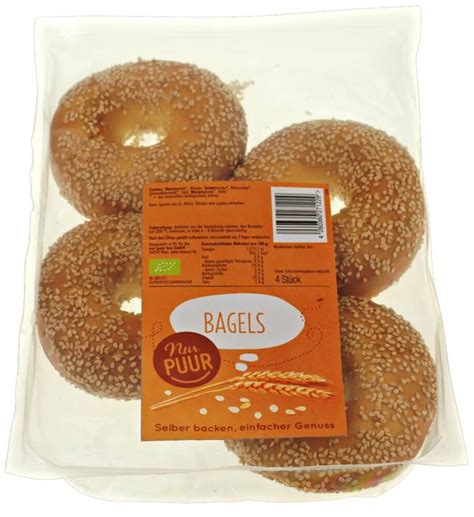 Nur PUUR Bagels 4 Stück 200g 3 56