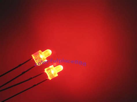 100pcs 2mm Round Top Diffused Red Yellow Blue Green White LED Diodes