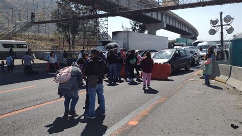 Bloqueo en la México Puebla hoy por habitantes de Ixtapaluca