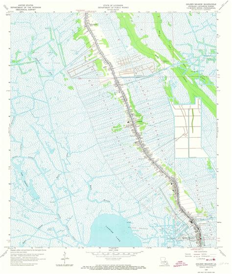 Amazon 1964 Golden Meadow LA Louisiana USGS Historical