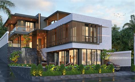 Desain Rumah Modern Industrial 2 5 Lantai Bapak BYN 1396 Bali