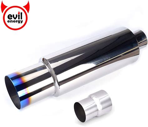 Evil Energy 2530 Inlet 4 Outlet Burnt Exhaust Tip N1 Muffler Resonaotr Kit Universal