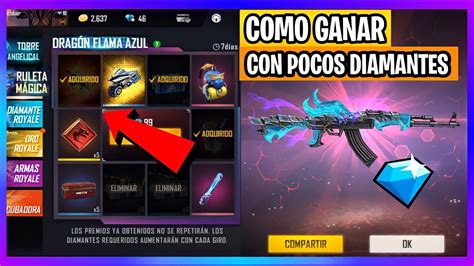 COMO SACAR LA AK DRAGÓN CON 9 O POCOS DIAMANTES EN FREE FIRE como ganar