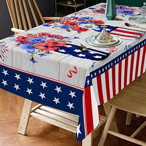 Amazon Unibyby Th Of July Tablecloth Patriotic Table Cloth X