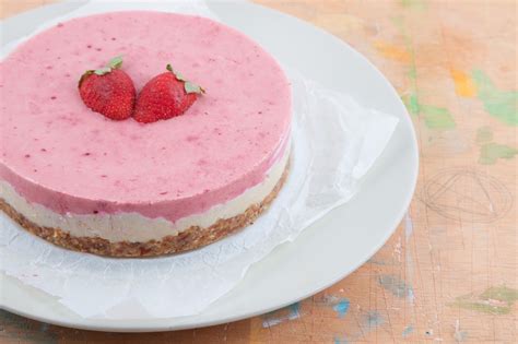 Cheesecake De Fresas Crudivegano Texturas De Verduras