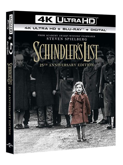 Schindler S List Blu Ray 4K Ultra HD Blu Ray Region Free Blu Ray