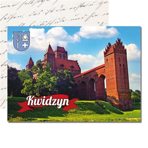 Pocztówka KWIDZYN Pamiątki z Polski Souvenirs from Poland Gadżety