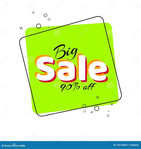 Banner Big Sale 90 Off Discount Sticker In Frame Sale Tag Isolated