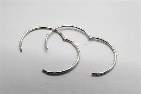 Sterling Silver Polished Hinged Sleeper Earring Etsy UK