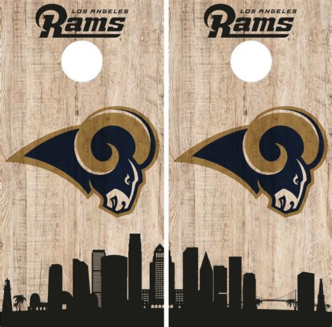 Los Angeles Rams Cornhole Wrap NFL Game City Skyline Skin Vinyl Decal