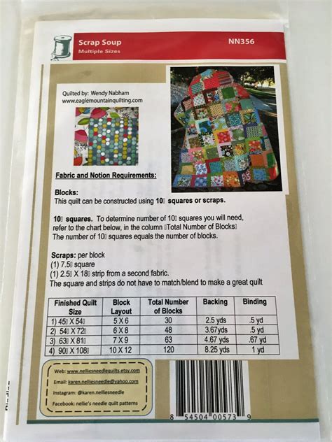 Scrap Soup Quilt Pattern By Karen Bennett 4 Quilt Sizes 2 Etsy