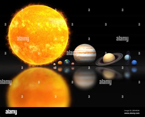 Planeten Planet Das Sonnensystem Auf Schwarzem Hintergrund Sonne