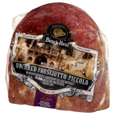 Boars Head Uncured Prosciutto Piccolo Lb Kroger