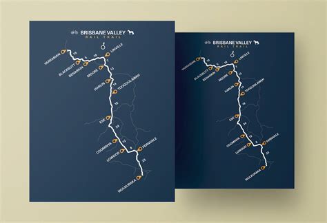 Brisbane Valley Rail Trail Poster Map With Detail and Distances - Etsy